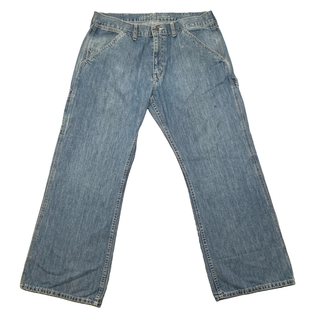 Vtg Old Navy Painters Jeans Mens 36x30 Carpenter Baggy 90s Faded Workwear Grunge